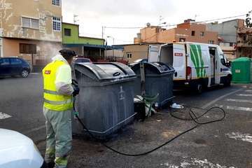 Telde extiende los tratamientos biocidas para evitar contagios de coronavirus (Foto TA)